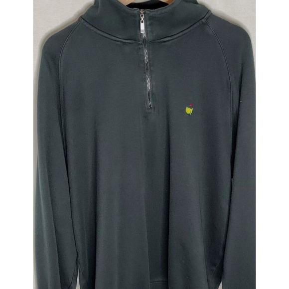 Masters Golf Clubhouse Collection Men's XXL Black 1/4 Zip Sweatshirt Pima Cotton - Picture 10 of 11